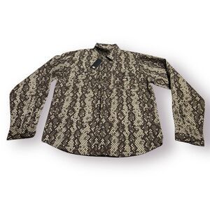 Dickies‎ Camden Snake Print Mens Shirt Workwear Long Sleeve Size Small BNWT